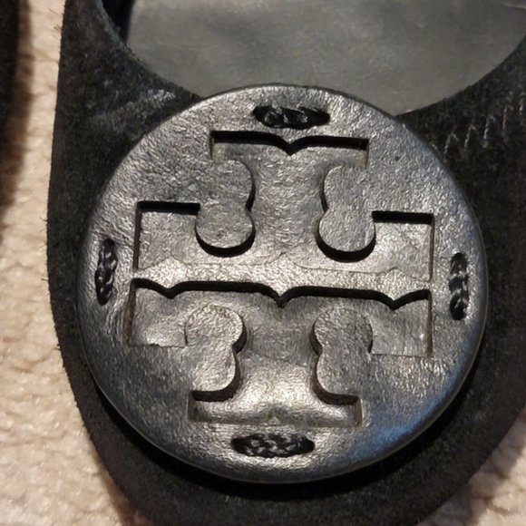 Tory Burch Sally Split Suede Wedge Heels Pumps Size 10.5 - Picture 4 of 8